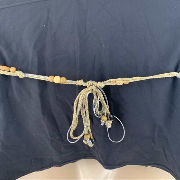 Braided Wooden Bead Belt - Picture 3 of 3